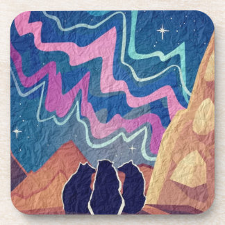 Northern Light Bears Beverage Coaster