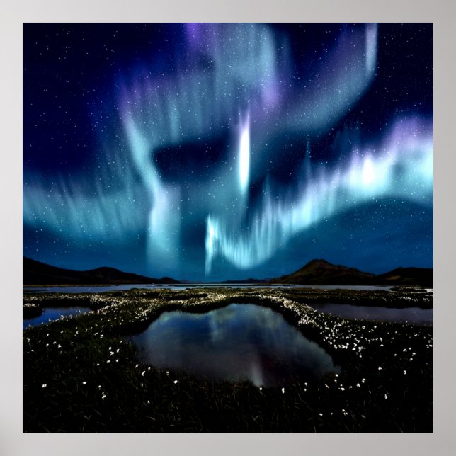Northern light Borealis Norway by healing love Poster (Front)