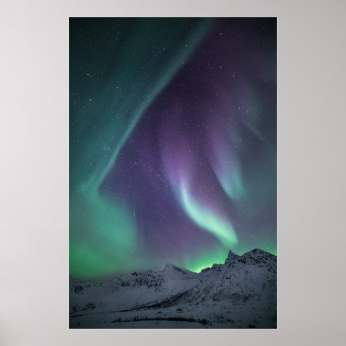 Northern Light Mountains Poster