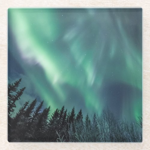 Northern Light Norway Glass Coaster
