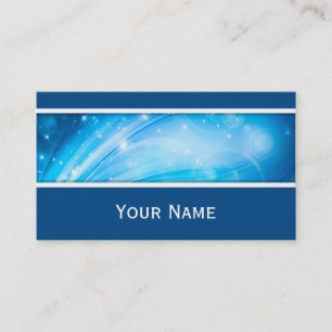 Northern Light Stars blue + your text & ideas Business Card