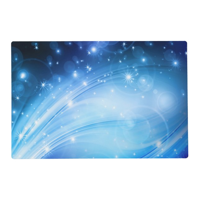 Northern Light Stars blue + your text & ideas Placemat (Front)