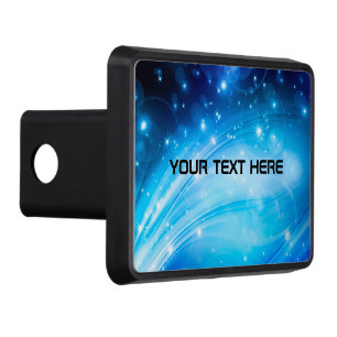 Northern Light Stars blue + your text & ideas Tow Hitch Cover