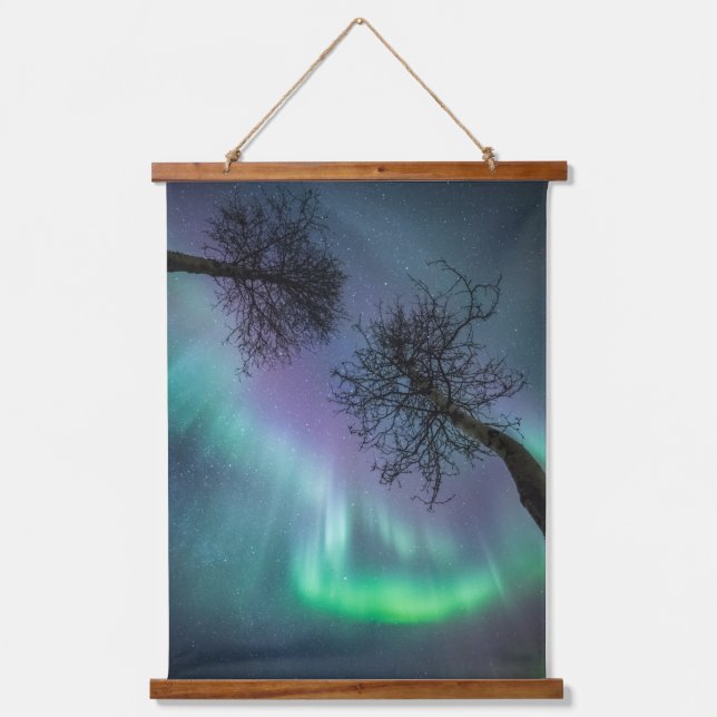 Northern Light Trees Hanging Tapestry (Front)