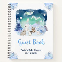 Northern Lights Animals Baby Shower Guest Book