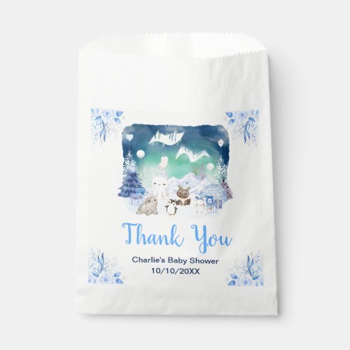 Northern Lights Animals Baby Shower Thank You Favor Bag