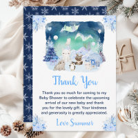 Northern Lights Arctic Animals Baby Shower