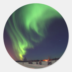 Northern Lights at Bear Lake Classic Round Sticker