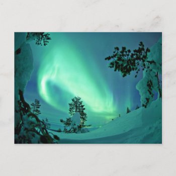 Northern Lights At Winter Postcard by Dozzle at Zazzle