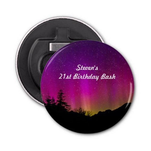 Northern Lights Aurora Borealis Birthday Keepsake Bottle Opener