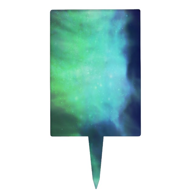 Northern Lights / Aurora Borealis Cake Topper (Front)