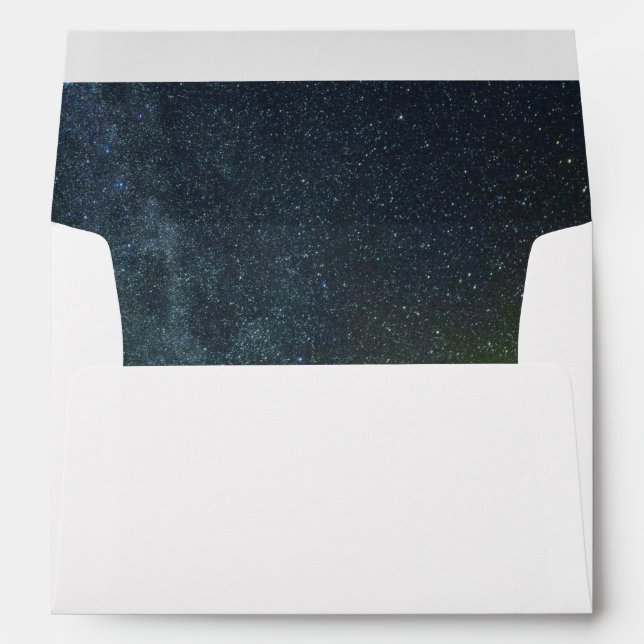 Northern Lights Aurora Borealis Galaxy Sky  Envelope (Back (Bottom))