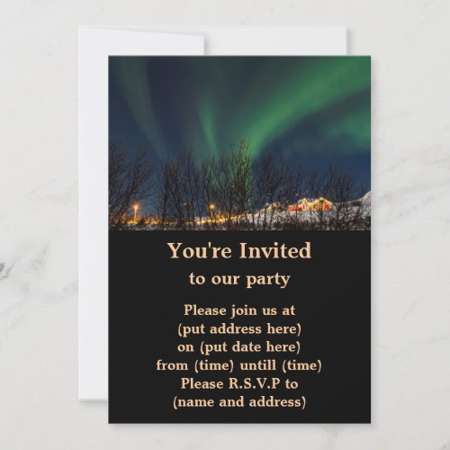 Northern Lights _ Aurora Borealis Iceland Invitation