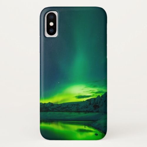 Northern Lights Aurora Borealis Photo iPhone X Case