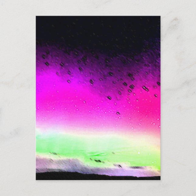 Northern Lights Aurora Borealis Sky Night Nature Postcard (Front)