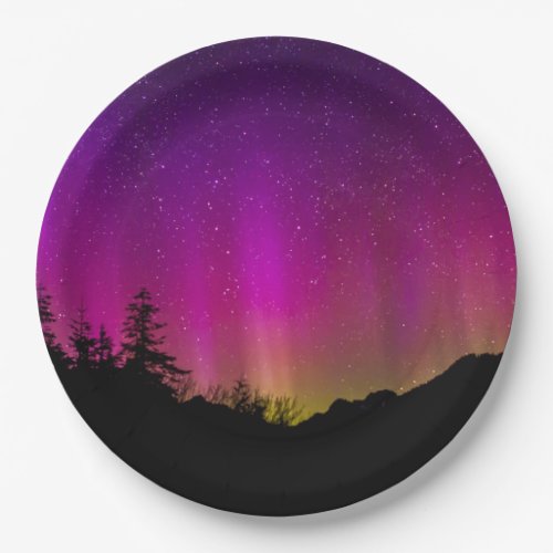 Northern Lights Aurora Borealis Starry Night Sky Paper Plates