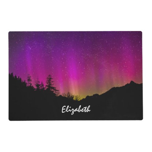 Northern Lights Aurora Borealis Starry Night Sky Placemat