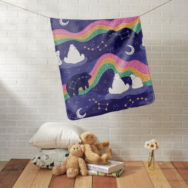 Northern Lights Baby Blanket (In Situ)