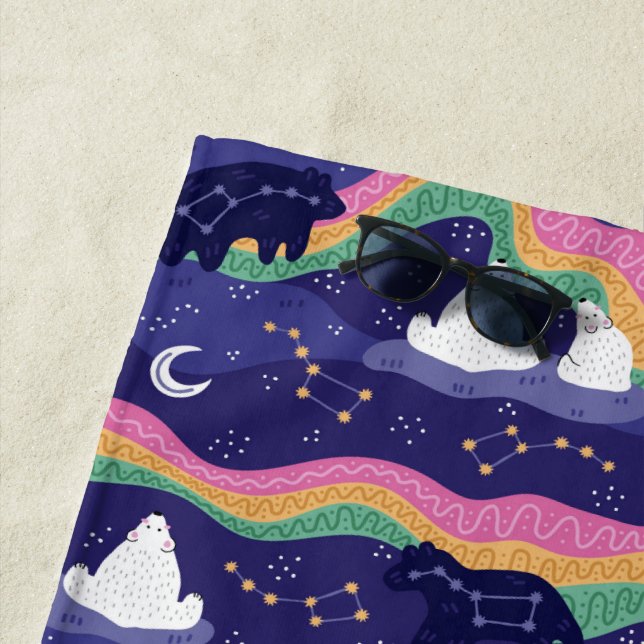 Northern Lights Beach Towel (In Situ)