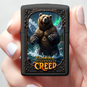 Northern Lights Bear Wilderness Creed Zippo Lighter