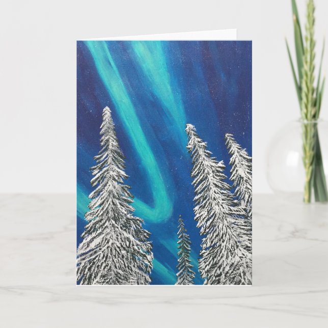 Northern Lights Blank Greeting Card (Front)