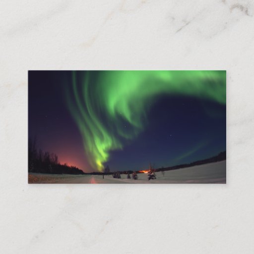 Customizable Northern Lights Business Card