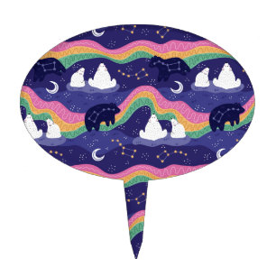 Northern Lights Cake Pick