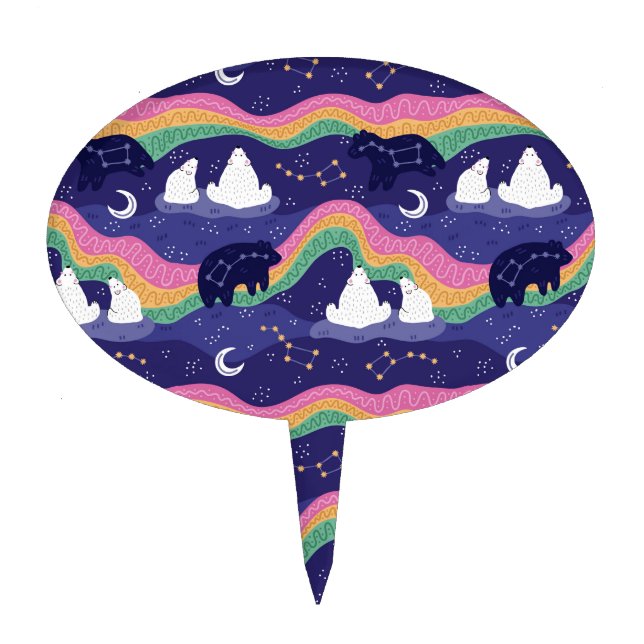 Northern Lights Cake Pick (Front)