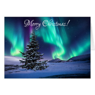 Northern Lights Christmas - 5" x 7" Art Card