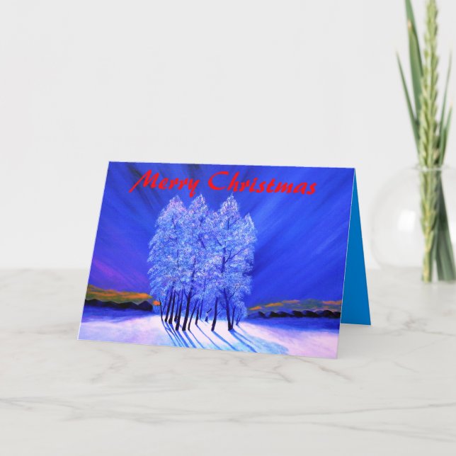 Northern Lights Christmas Holiday Card (Front)