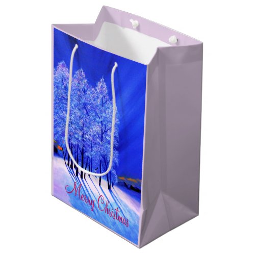 Northern Lights Christmas Medium Gift Bag