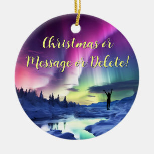 Northern Lights Christmas Ornaments, or Your PHOTO Ceramic Ornament