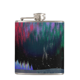 Northern Lights Contemporary Landscape Flask