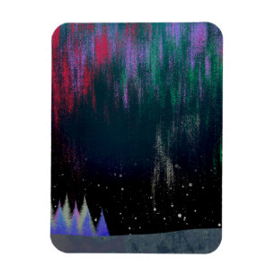Northern Lights Contemporary Landscape Magnet