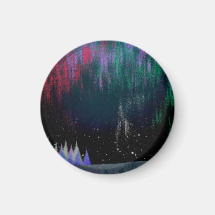 Northern Lights Contemporary Landscape Magnet