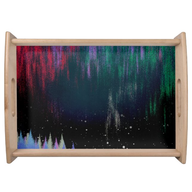 Northern Lights Contemporary Landscape Serving Tray (Front)