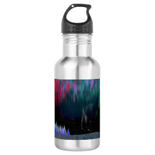 Northern Lights Contemporary Landscape Stainless Steel Water Bottle