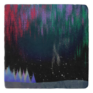 Northern Lights Contemporary Landscape Trivet