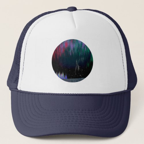 Northern Lights Contemporary Landscape Trucker Hat