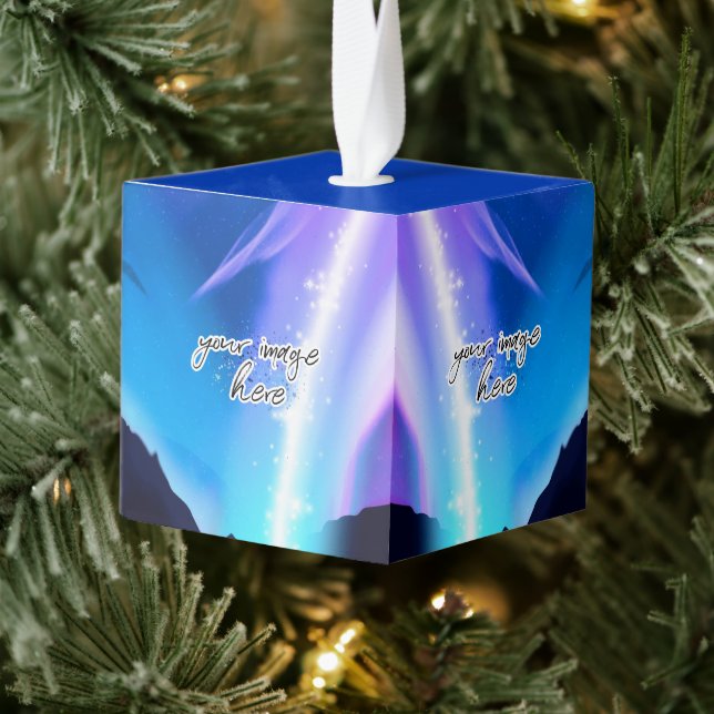Northern Lights Cube Ornament (Tree)