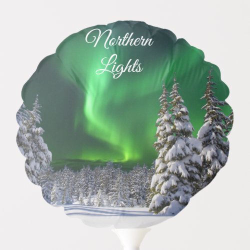 Northern lights during winter balloon