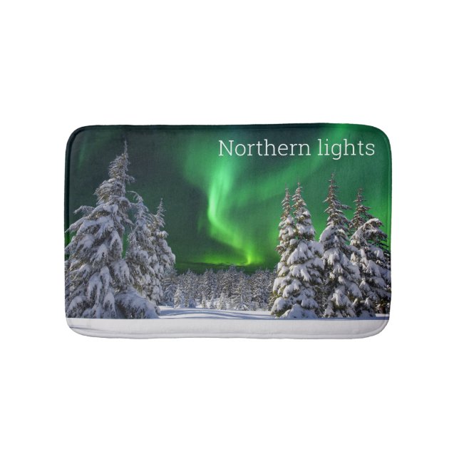 Northern lights during winter bath mat (Front)