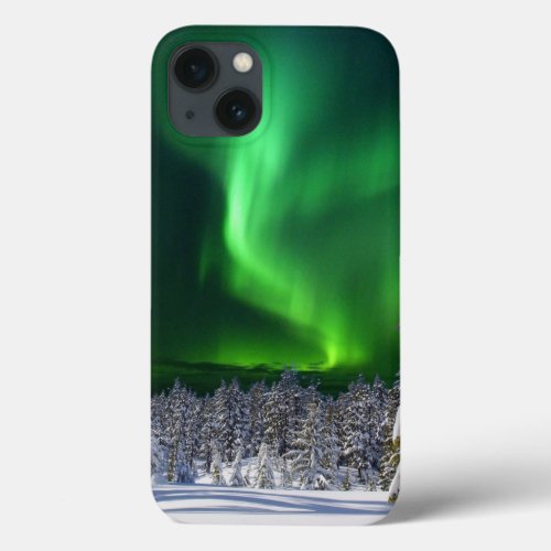 Northern lights during winter iPhone 13 case