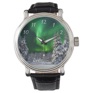 Northern lights during winter watch