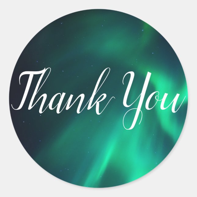 Northern Lights Favor Stickers (Front)