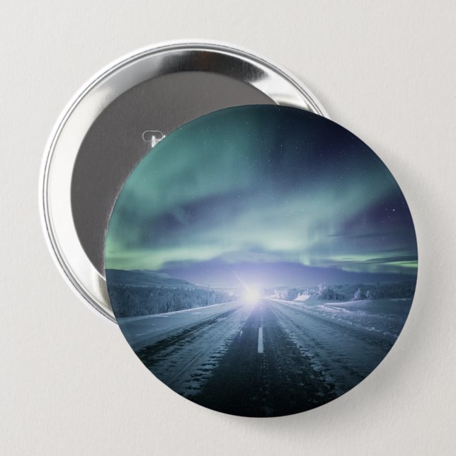 Northern Lights Finland Button (Front & Back)