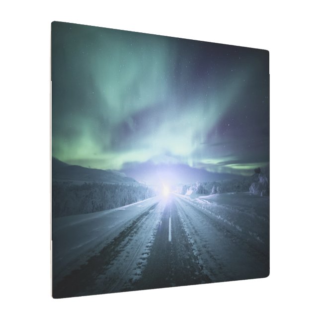 Northern Lights Finland Metal Print (Angled)