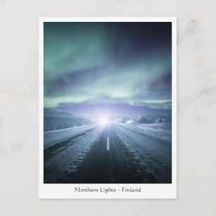 Northern Lights Finland Postcard