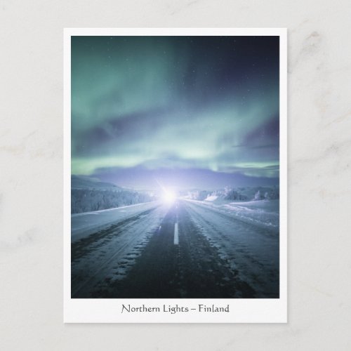 Northern Lights Finland Postcard