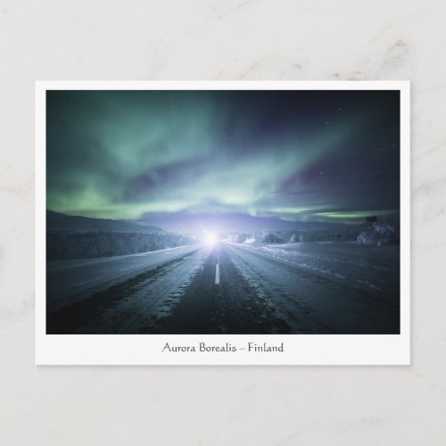 Northern Lights Finland Postcard
